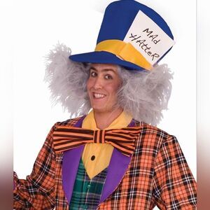 🩵Mad Hatter Alice in Wonderland Costume Men's Plus Size